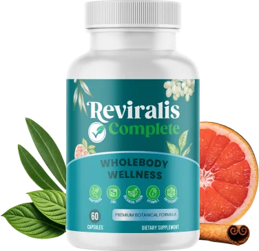 Reviralis Complete 60 capsules bottle with grapefruit and cinnamon